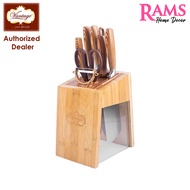 Vantage 7 Pcs Knives Set with Stand Woody / Kitchen Utensils / Set Pisau Vantage