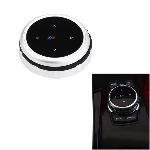 Multimedia Button Cover Trim Knob iDrive Sticker For BMW 1 2 3 4 5 GT Series X1 X3 X5 X6 F30 E90 E92