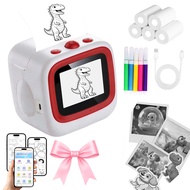 AI Voice-Controlled Inkless Sticker Printer with Screen, Compact Art Creation Device for Kids, Home 