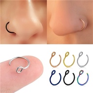 Golden Fake Nose Ring, Fish Hook Nose Nail, Fake Lip Ring, Lip Clip, Stainless Steel European And Am