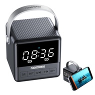 Small Portable Bluetooth Speaker, Crystal Clear Sound with LED Time Display, Built-in Mic, Support T