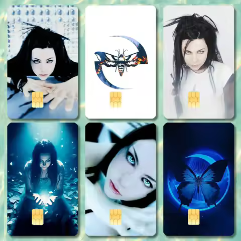 Amy Lee Evanescence Stickers Cartoon Credit Card Visa Debit Bank Charge Card Bus Metro Waterproof St