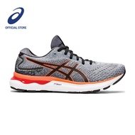 ASICS Men GEL-NIMBUS 24 Running Shoes in Sheet Rock/Shocking Orange