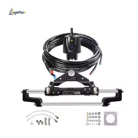 Suptrue Marine Yacht 90HP/150HP/300HP Hydraulic Outboard Steering Kit Boat Marine Rudder System for 