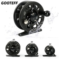 CARAMELOMA Ice Fishing Reel, Light Plastic Body Right/Left Hand Fly Ice Sea Fish Wheel, 50/60/70mm F