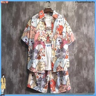 READY STOCK Men Hawaii Women Beach T-shirt Hawaii shirt men baju hawaii lelaki bunga pantai retro ba