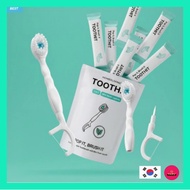 [HOMESLINING] TOOTHIT 5-in-1 Disposable Mini Toothbrush Portable Travel Toothpick Tongue Cleaner