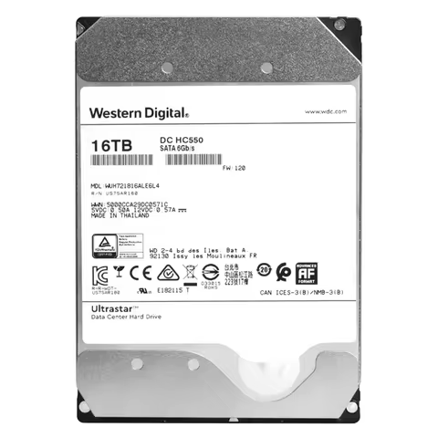 HDD 16TB Server Enterprise Hard Disk Drive WD Ultrastar DC HC550 Hard Disk WUH721816ALE6L4 16T for C