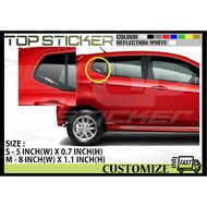 AXIA STICKER KERETA SIDE MIRROR AXIA LOGO PERODUA AXIA