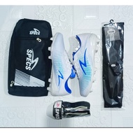 PACKAGE4  Football boots + bag + socks + shin guards can