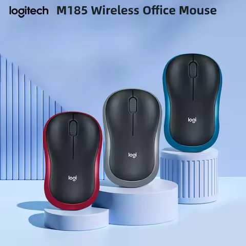 Logitech M185 Wireless Mouse 1000DPI 2.4Ghz Optical Ergonomic Design Desktop Office Gaming Mini Port