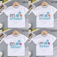 2024 Boys tshirt Dinosaur Big Sister Big Brother TShirt Brothers Sisters Family Dinosaur Theme Tee S