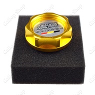 JDM Mugen Nhôm Nắp Dầu Động Cơ Vỏ Thùng Nhiên Liệu Cho Honda Civic Acura (Vàng)