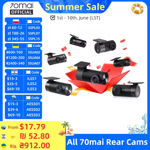 70mai Rear Cam RC06 RC11 RC12 RC14 RC22 Interior FC02 for 70mai 4K A810 A800SE 70mai A510 A200 A500S