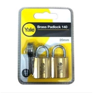 Padlock Yale 20mm V140.20Ka2 (Padlock 140 Series Brass - Ori)