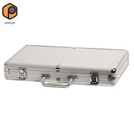 [prettyia] Chip Carry Case Durable Aluminum Alloy Cards Box Playing Games Portable Chip Set Holder f