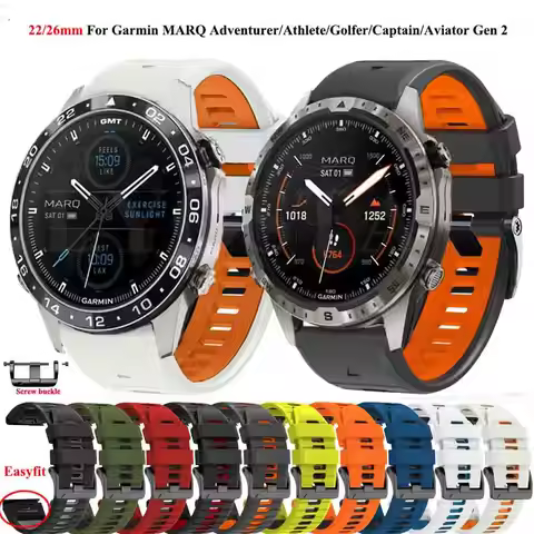 For Garmin MARQ Athlete Adventurer Golfer Captain Aviator Epix Gen 2 Strap Fenix 7 Quickfit 22 26mm 