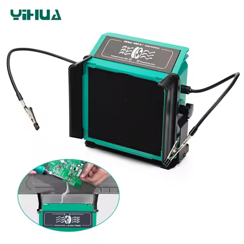 YIHUA 948DQ-I Soldering Fume Extractor Filter Smoke Absorber Remover With 2 Helping Hands DIY Workin
