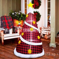 Decorative Elderly Inflatable Snowman Christmas Red Christmas Rice8Inflatable Christmas Tree Plaid1C