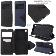 Sony Xperia XA Ultra Dual Roar Window Leather Flip Cover Casing Case