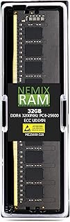 NEMIX RAM 32GB (1X32GB) DDR4 3200MHZ PC4-25600 2Rx8 1.2V CL22 288-PIN ECC Unbuffered UDIMM Compatibl