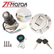 สวิทช์จุดระเบิดรถจักรยานยนต์ที่นั่งล็อคกุญแจก๊าซเชื้อเพลิงหมวกชุดสำหรับ YAMAHA TZR125 TZM150 TZR150 