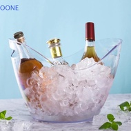 OONE Transparent Ice Bucket, Acrylic Large Capacity Wine Chilling Bucket, Portable Anti-fall 4/8/12L