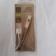 QVS genuine direct brand safety probe round stainless steel tweezers eyebrow tweezer nose cl