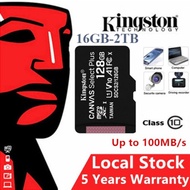 Kingston Micro SD Card Memory Card Class 10 100MB/s 16GB/64GB/128GB/256GB/512GB/1TB/2TB TF Card For 