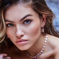 APM Monaco Micro-Inlaid Heart Lock Earrings Rose Gold Earrings Fashion Avant-Garde