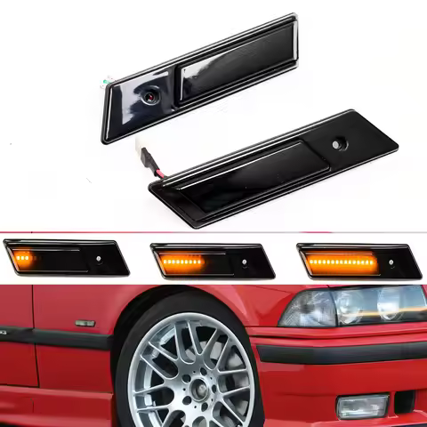 LED Dynamic Turn Signal Light For BMW 3 5 7 Series E30(M3) E32 E34 E36(92-96)Smoke Side Fender Repea