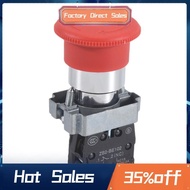 22mm NC Red Mushroom Emergency Stop Push Button Switch 600V 10A ZB2-BE102C XB2-BS542X1