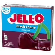 JELLY POWDER - Black CHERRY GELATIN - NO Sugar - NO FAT Jell-O Black Cherry Sugar-Free Gelatin Mix, 
