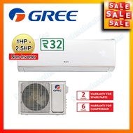 GREE R32 Non-inverter 1HP / 1.5HP / 2HP / 2.5HP Aircond LOMO32-N Air Conditioner