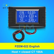 diymore PZEM-018 5A /PZEM-020 10A /PZEM-022 100A 80-260V AC มิเตอร์วัดไฟฟ้าดิจิตอลทดสอบแรงดันไฟฟ้ากระแสไฟฟ้าแรงดันไฟฟ้าACแบบปิดสำหรับเครื่องวัดพลังงานไฟฟ้ารุ่นCT