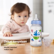 Baby Milk Bottle 320ml Baby Bottle Wide Neck PP Baby Bottle Newborn Baby Pacifier Milk Bottle Baby Drinking Bottle Cute Straw Kids Training Cup Baby Bottle Pacifier Drink Baby Milk Nursing Bottle BPA Free AB-813