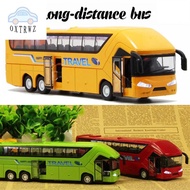 OXTRWZ Toddlers Child Gift for Boy Car Bus Model Door Open Vehicle Set FLashing With Music Bus Toy Bus Model Car Toy Double Decker Bus Long-distance Bus