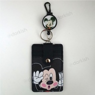 Disney Mickey Mouse Ezlink Card Holder With Retractable Leash &amp; Keyring