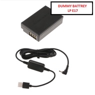 USB Charger Dummy Battery for Canon EOS M LP E17 LP-E17 DR-E17 DC Coupler CA-PS700 Power