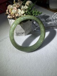 🅰️天然緬甸A貨翡翠 - 💝老油青手鐲，57.6黃金圈口