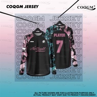 COQGM Officiai- Full sublimation Netball Jersey Custom Name T-Shirt Lelaki Malaysia Team Outdoor Spo