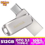 SanDisk Ultra Dual Drive Luxe 512GB USB 3.1 Type C Flash Drive SDDDC4-512G