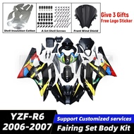 Motorcycle Fairing Set Body Kit Plastic Guard Plate For YAMAHA YZF-R6 2006-2007 Accessories Injectio