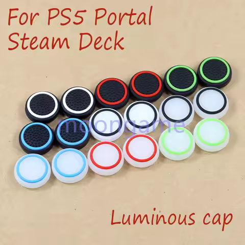 6pcs Luminous Anti-slip Silicone Joystick Caps Controller Thumbstick For PS5 Portal Steam Deck Glow 