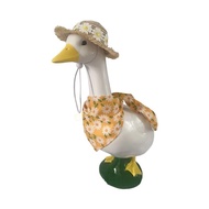 WMH Rural Styles Portch Geese Statue Outfit For 23Inch Portch Geese Decoration Sun Straw Hat Scarf F