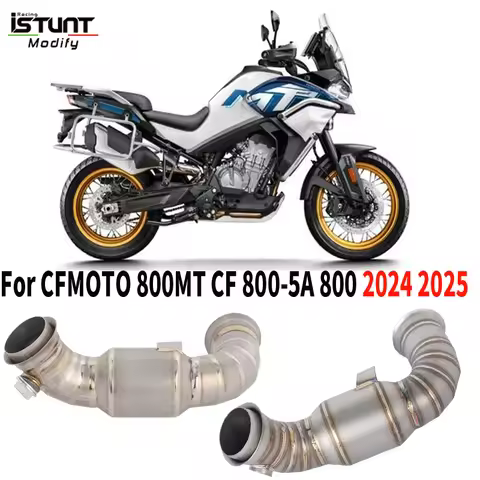 For CFMOTO 800MT CF 800-5A 800 MT 2024 2025 Motorcycle Exhaust System Escape Moto Muffler Middle Lin