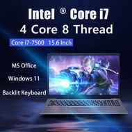 2025 แล็ปท็อปใหม่ 15.6 นิ้วIPS Full HD Laptop Intel Core i7 7500 16GB DDR4 RAM 1TB SSD WiFiบลูทูธแบบ