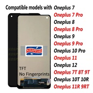 TFT No Curved For Oneplus 7 8 9 11 12 Screen Oneplus 7T 8T 9RT 10T 10R 11R LCD Display Oneplus 7 Pro