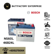 Car Battery Bosch NS60L 46B24L/LS 45AH, CCA350 for Toyota Vios , Honda City TMO, Nissan Grand Livina