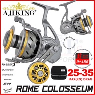 Ajiking Rome Colosseum Spinning Reel Full Metal Body Saltwater Drag Power 35kg